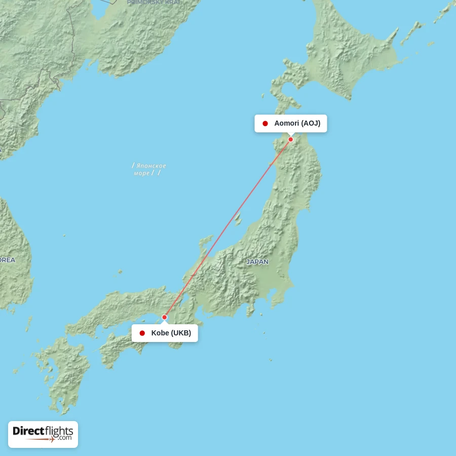 UKB - AOJ route map