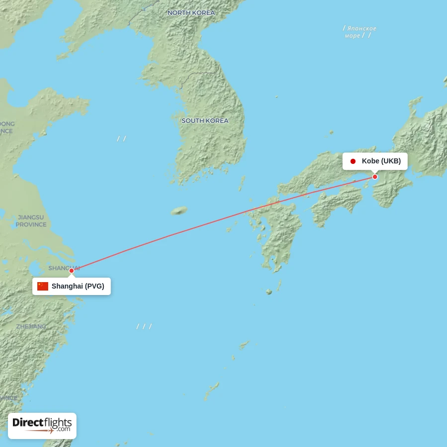UKB - PVG route map