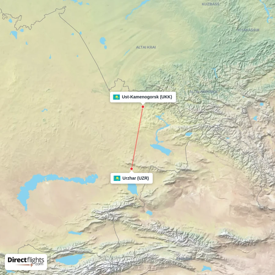 UKK - UZR route map