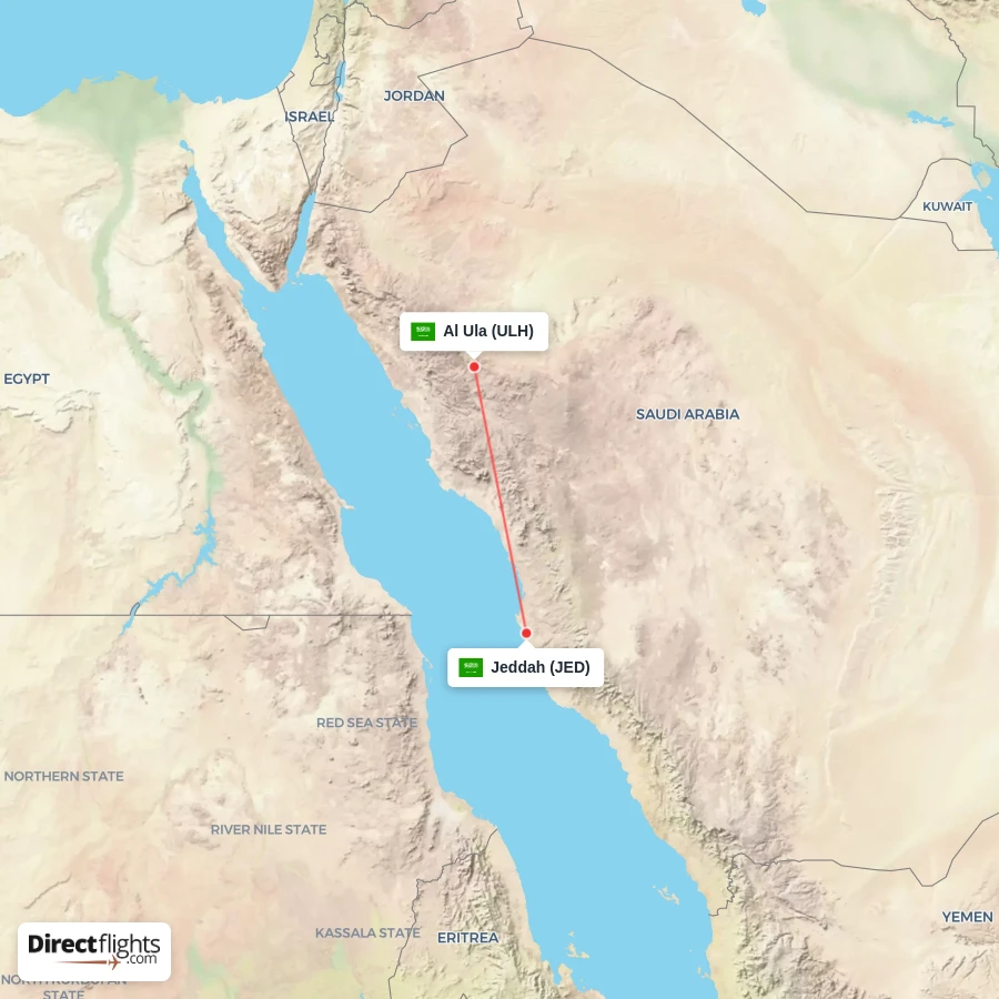 ULH - JED route map