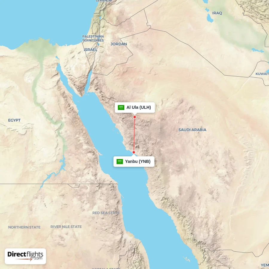 ULH - YNB route map