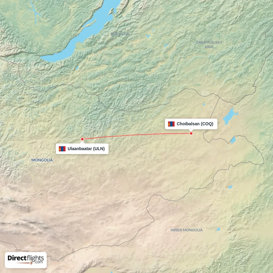 ULN - COQ route map