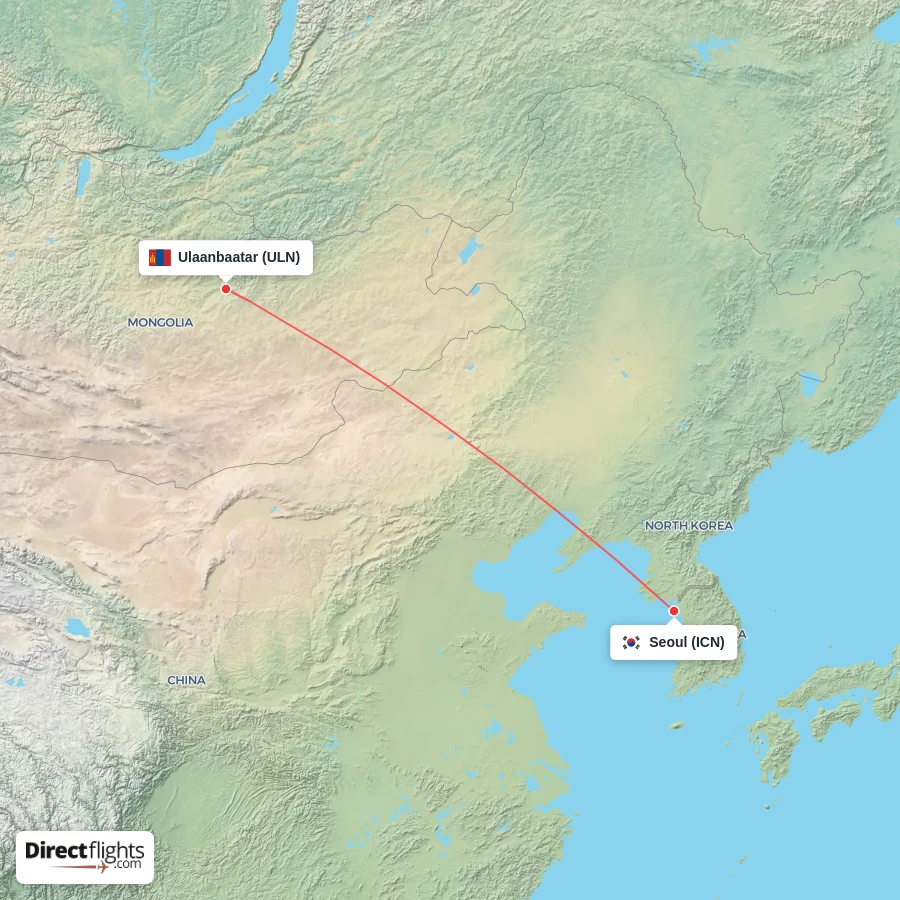 ULN - ICN route map