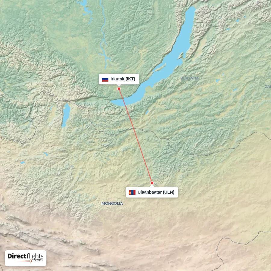 ULN - IKT route map