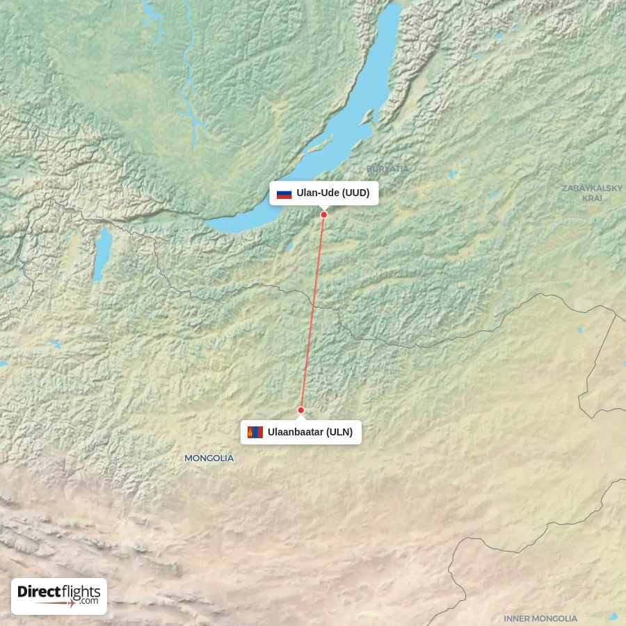 ULN - UUD route map