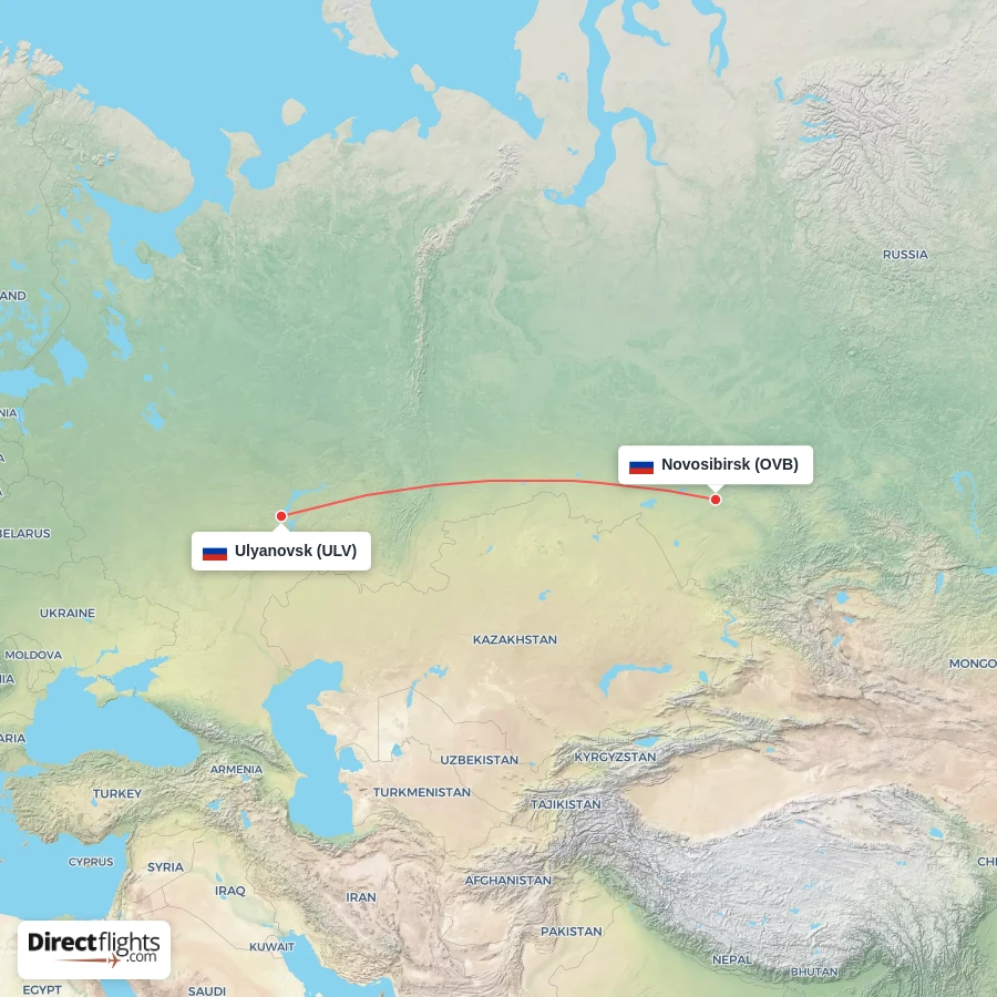 ULV - OVB route map