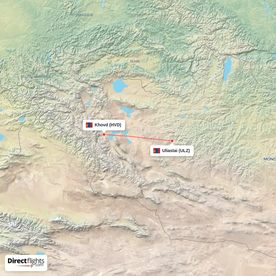 ULZ - HVD route map