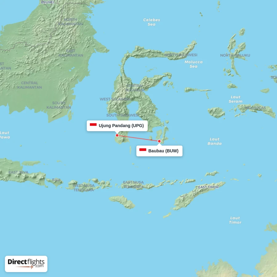 UPG - BUW route map