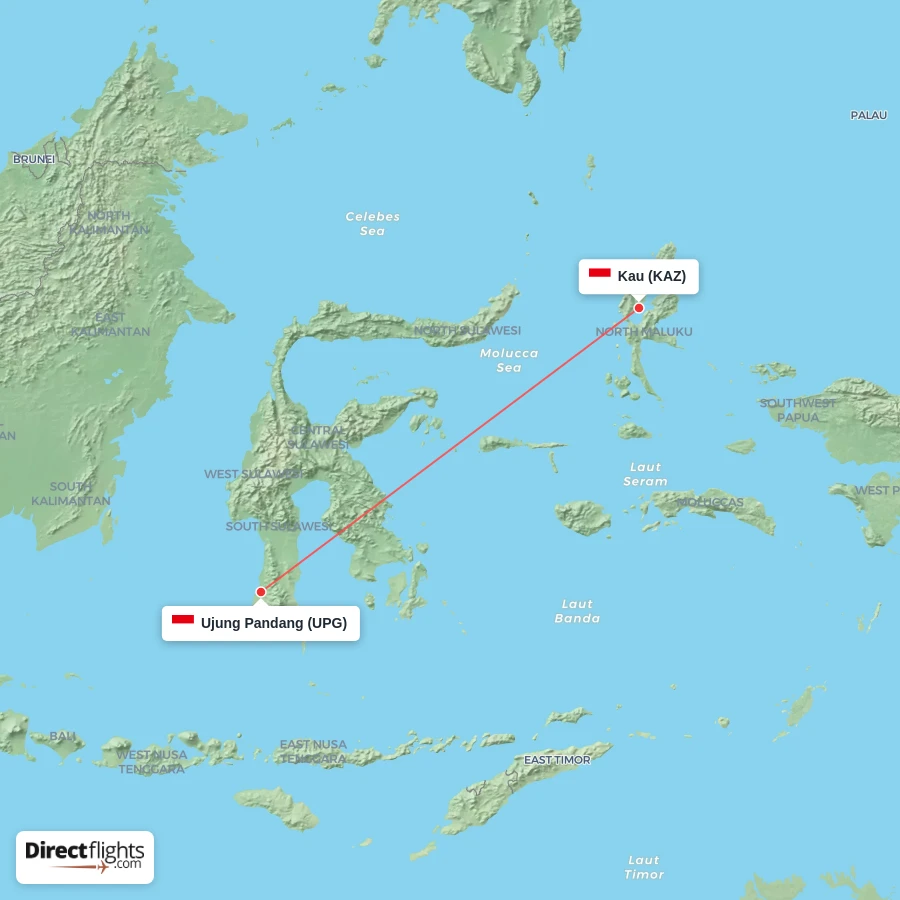 UPG - KAZ route map