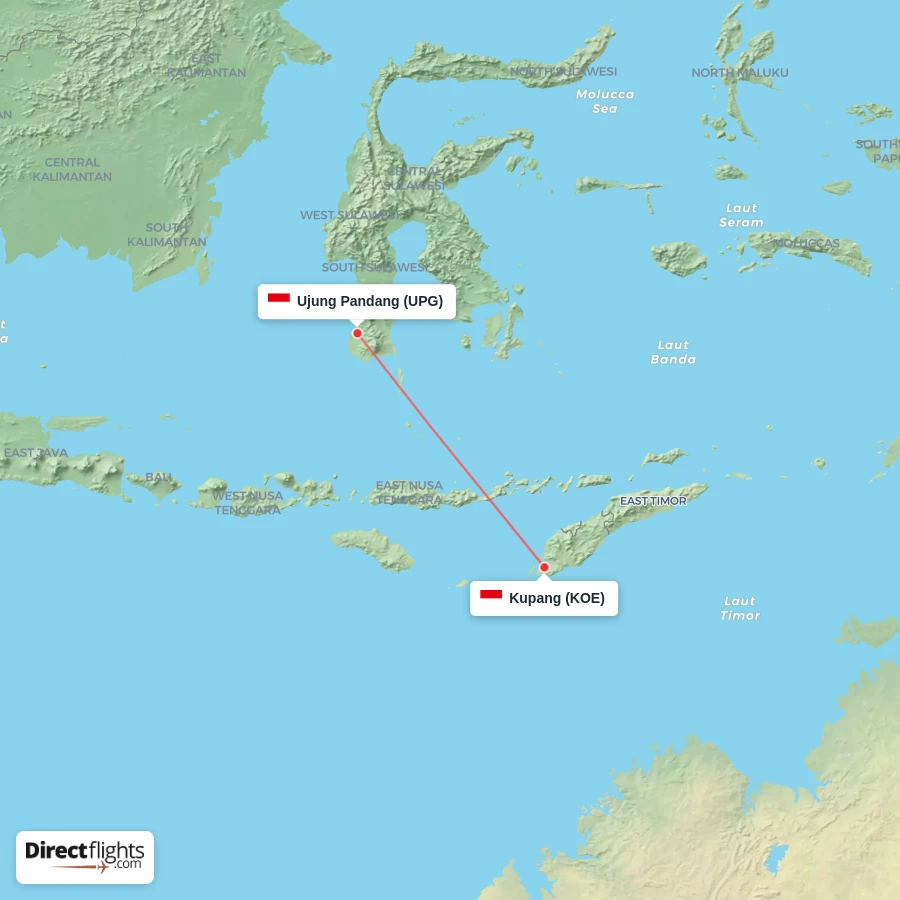 UPG - KOE route map