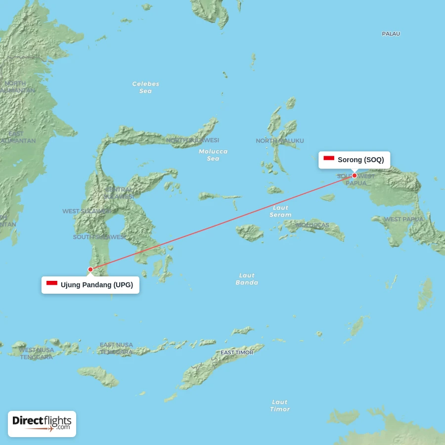 UPG - SOQ route map