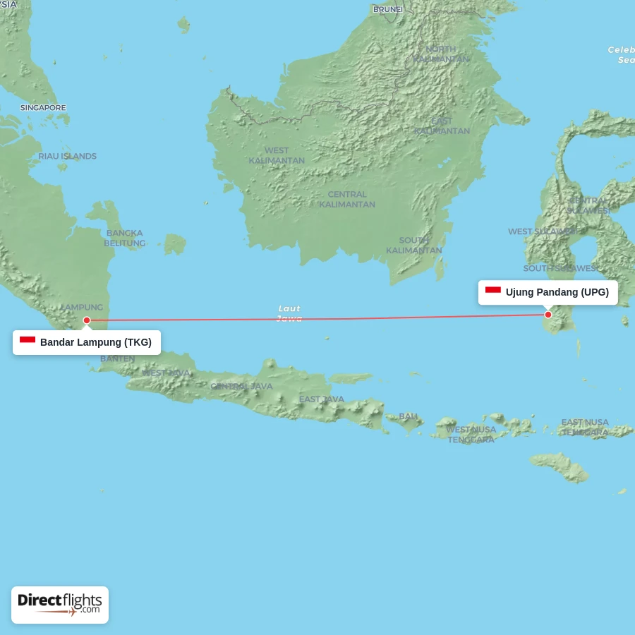 UPG - TKG route map