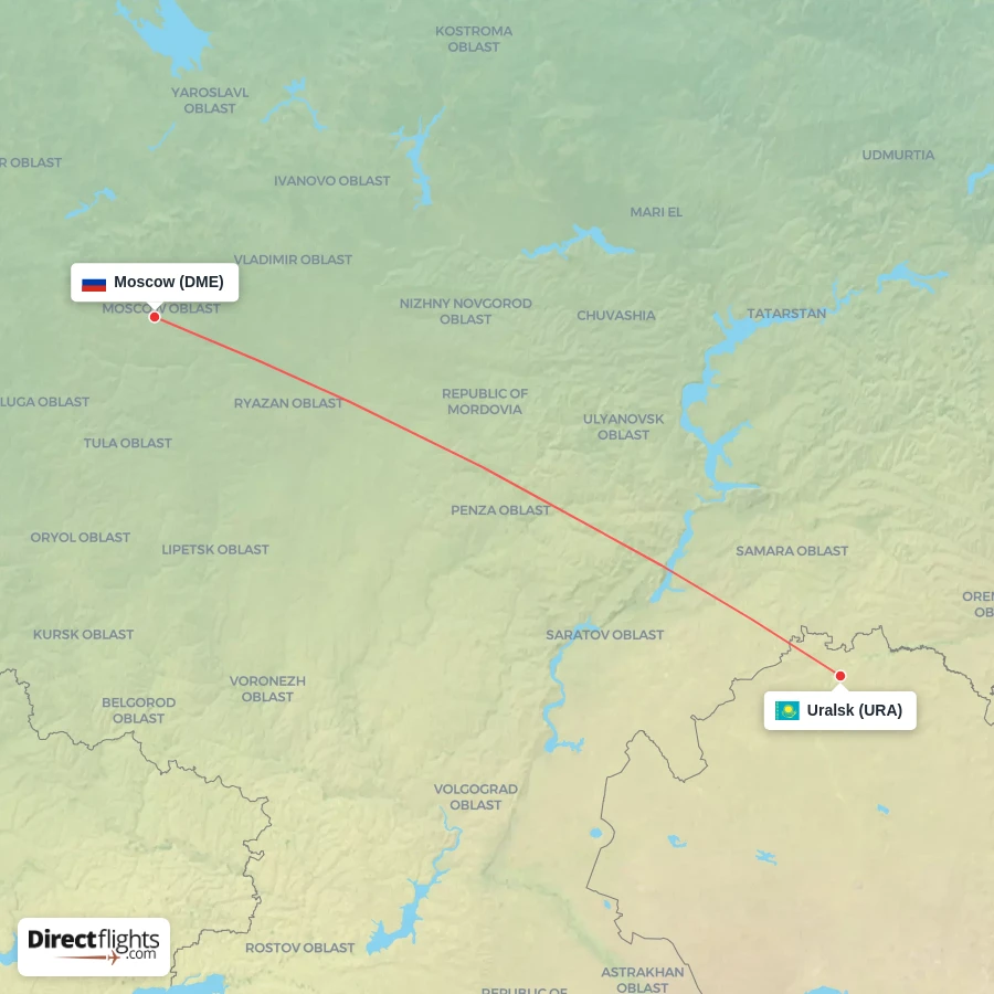 URA - DME route map