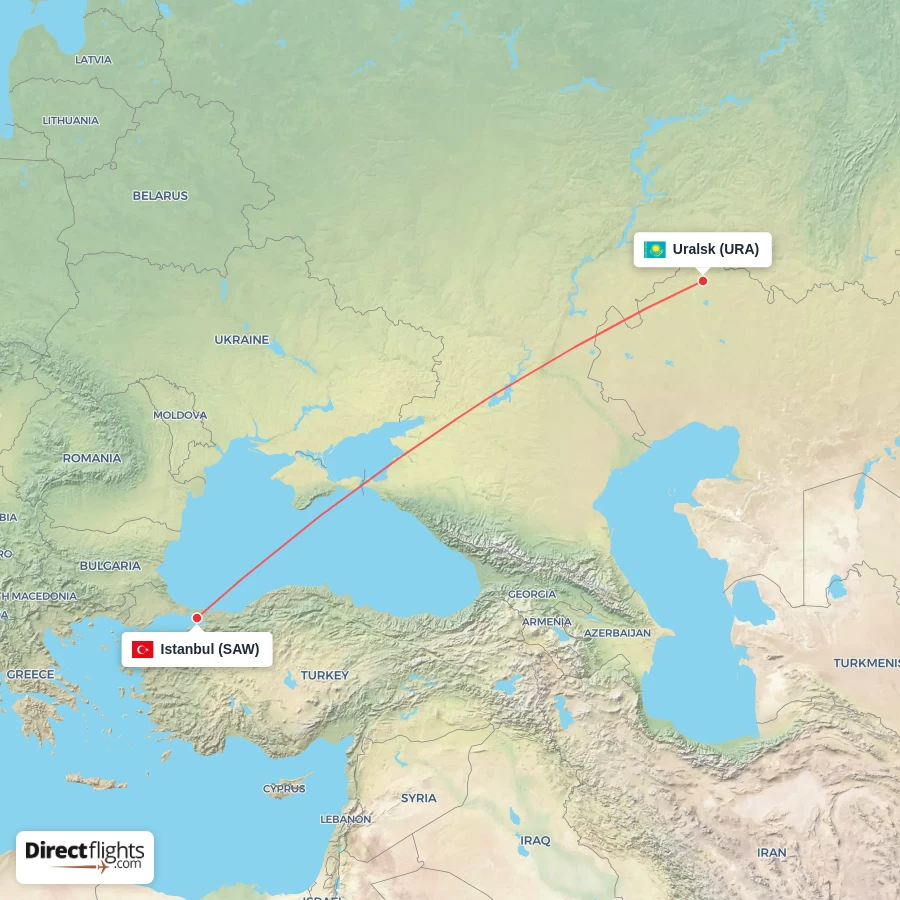 URA - SAW route map