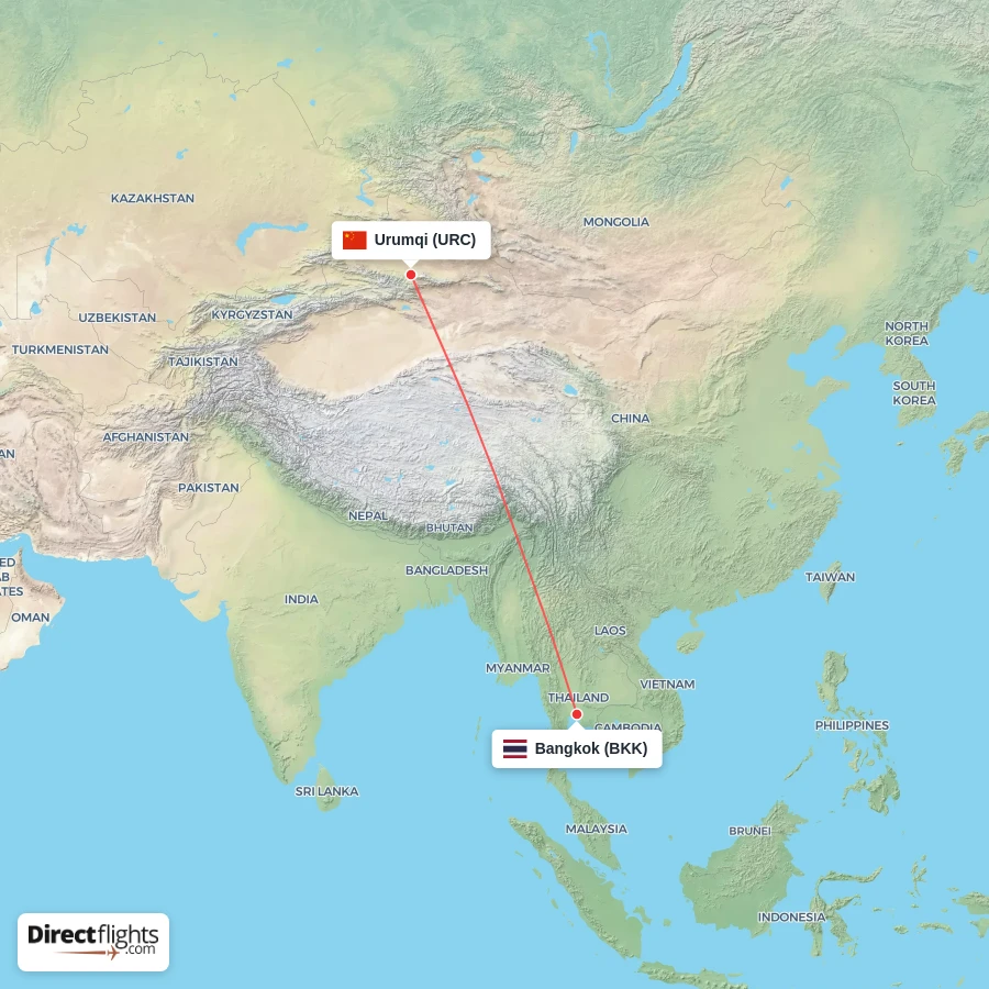 URC - BKK route map