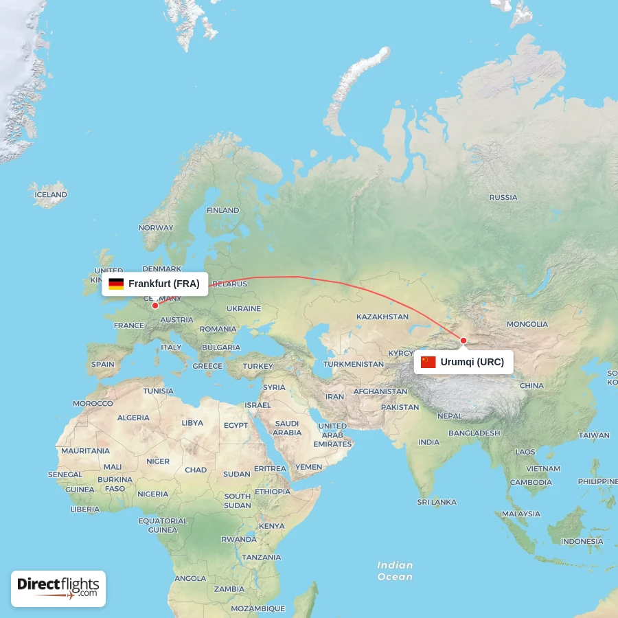 URC - FRA route map