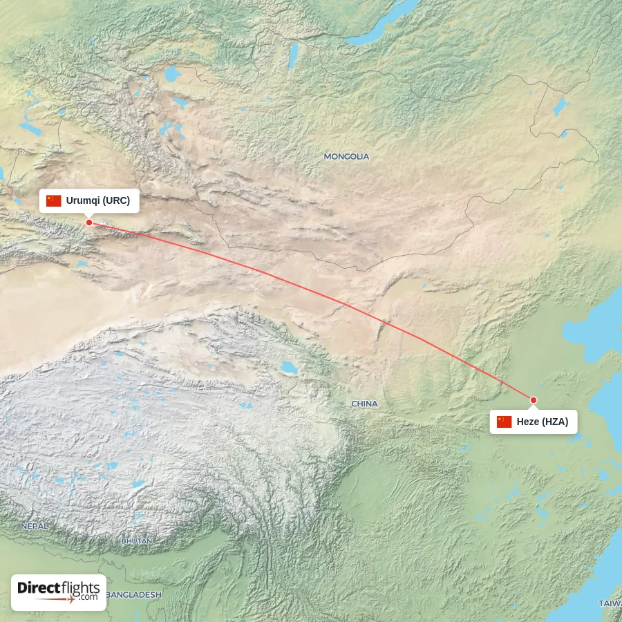 URC - HZA route map