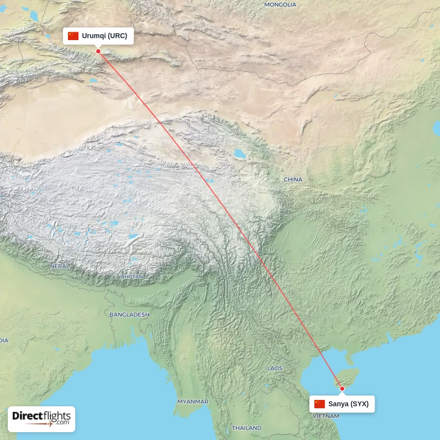 URC - SYX route map