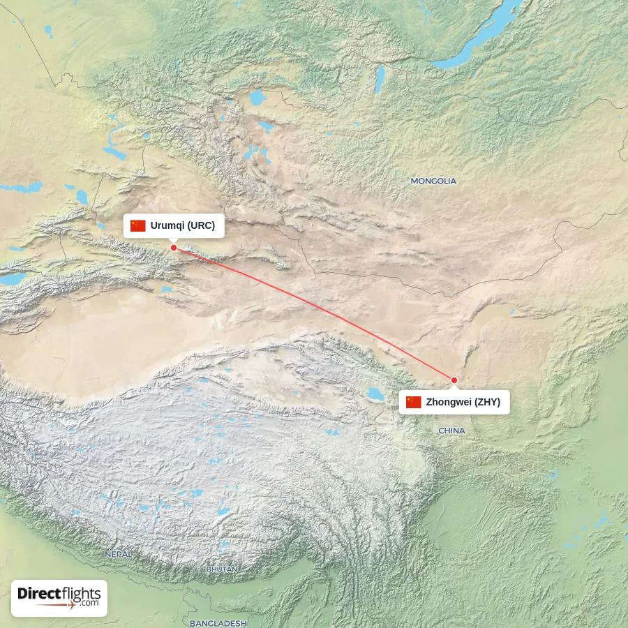 URC - ZHY route map