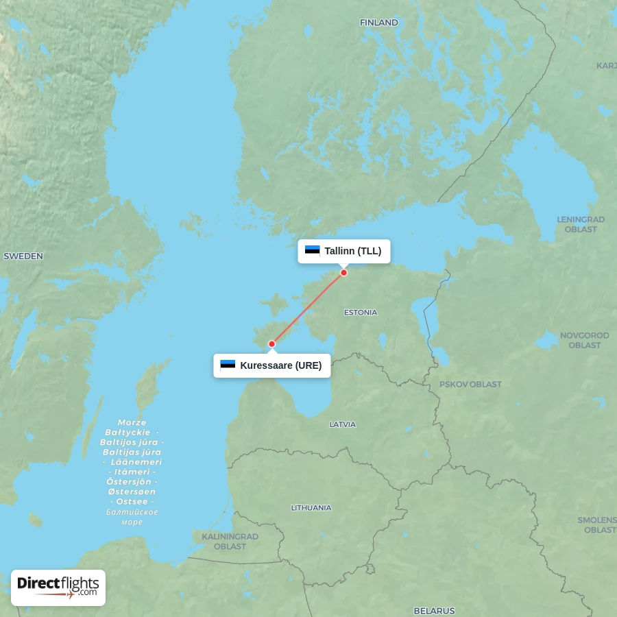 URE - TLL route map