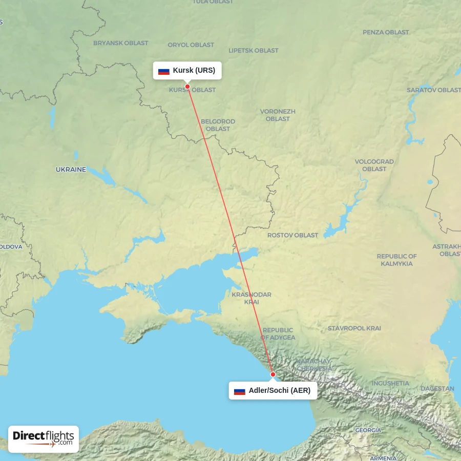 URS - AER route map