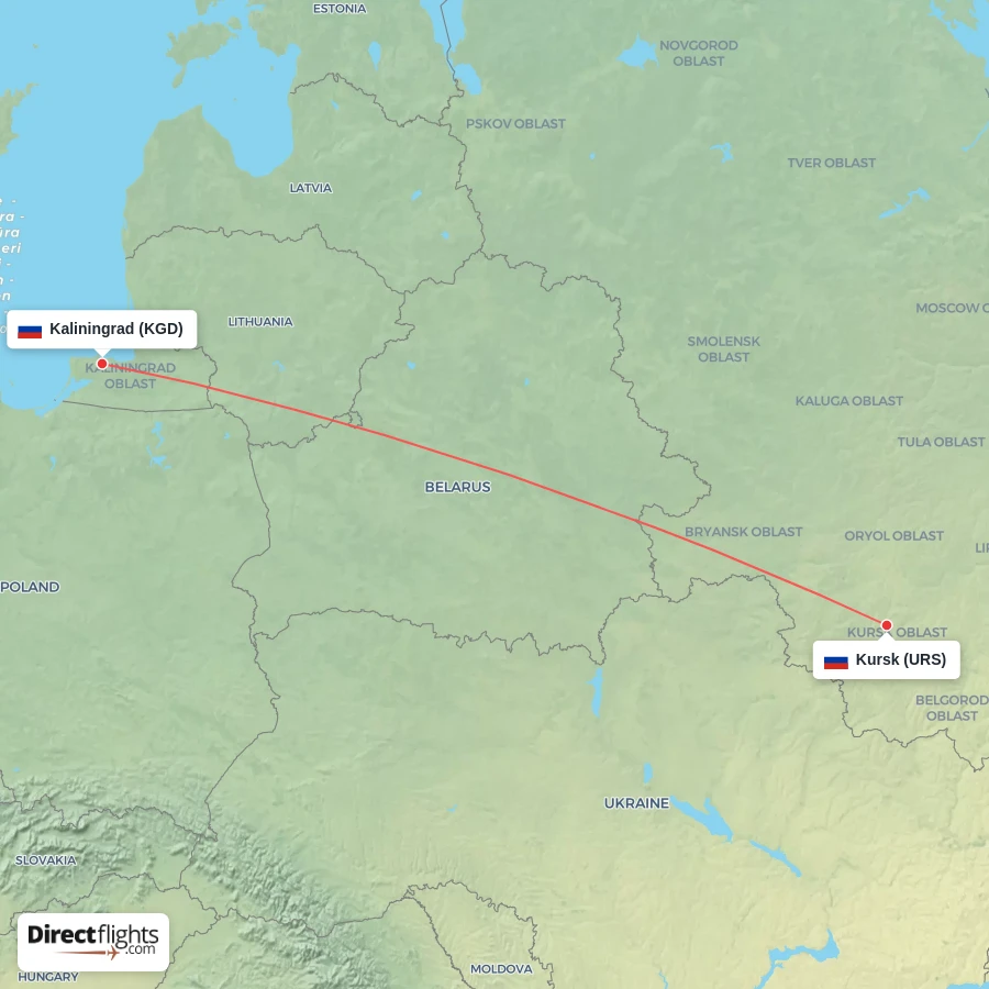 URS - KGD route map