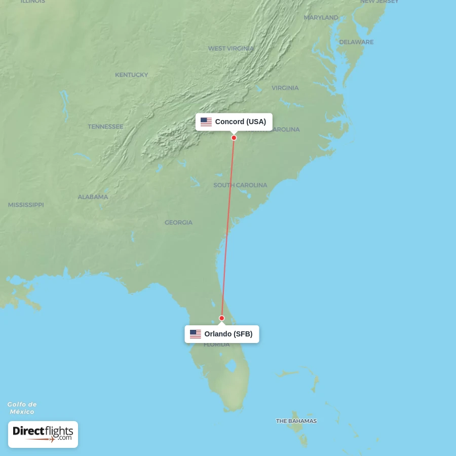 USA - SFB route map