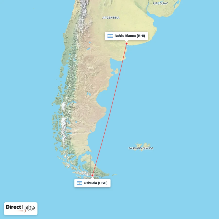 USH - BHI route map