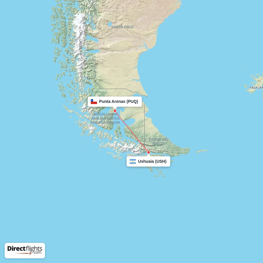 USH - PUQ route map