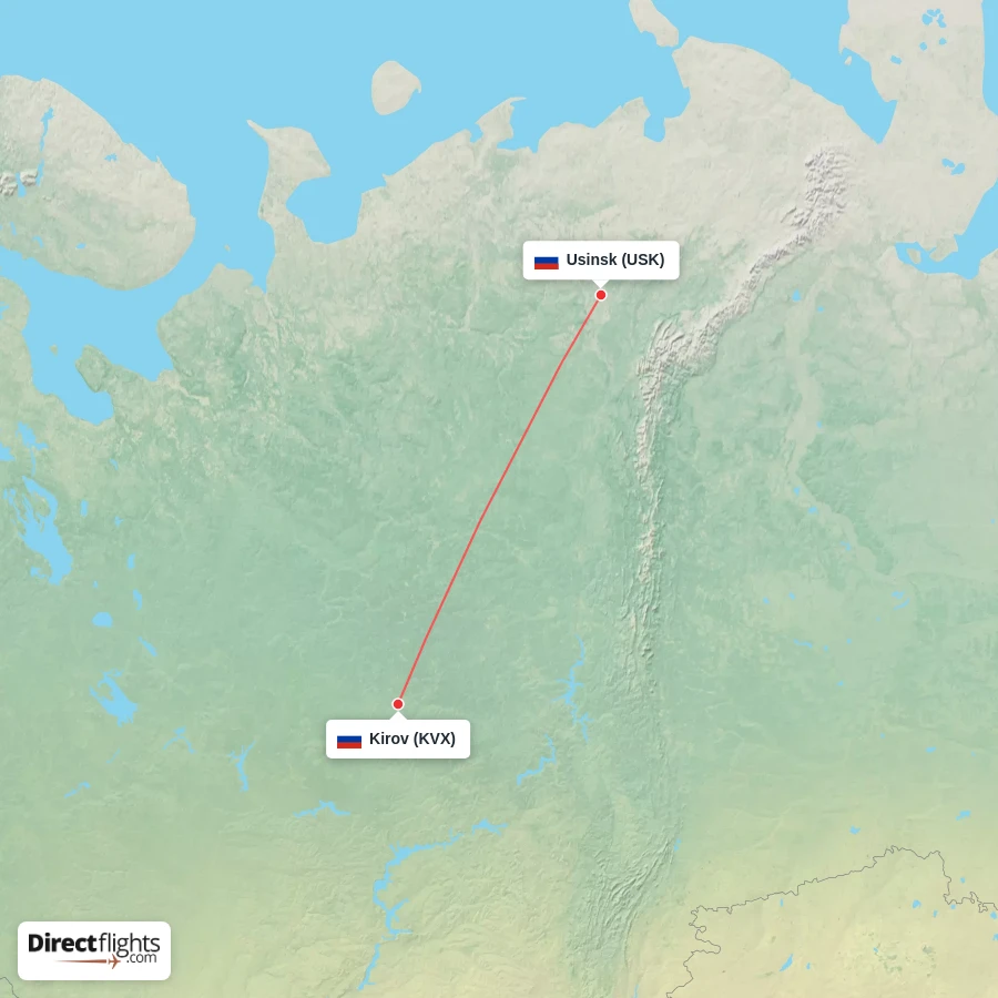 USK - KVX route map