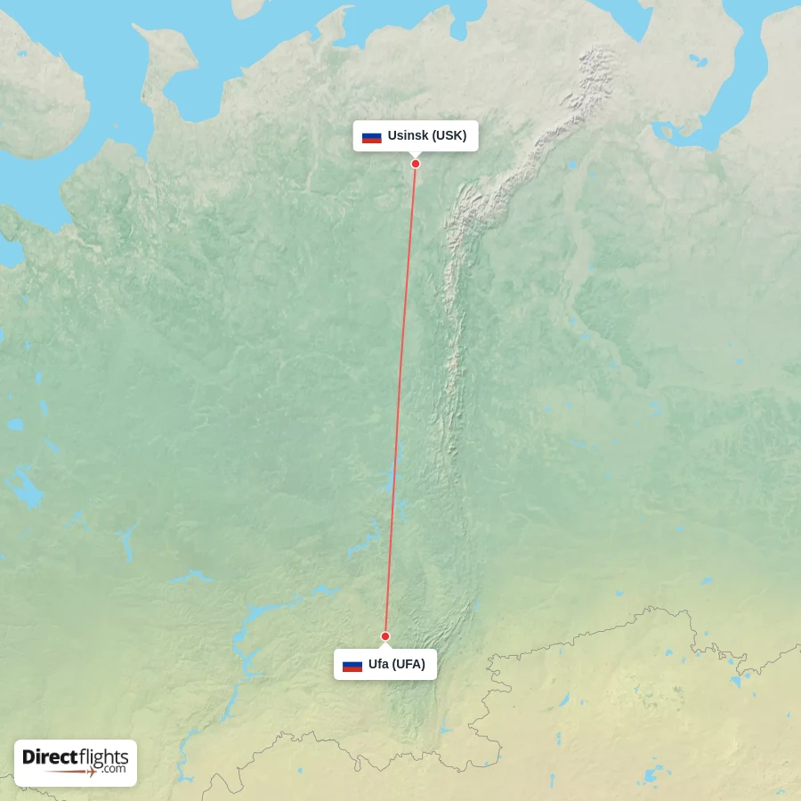 USK - UFA route map