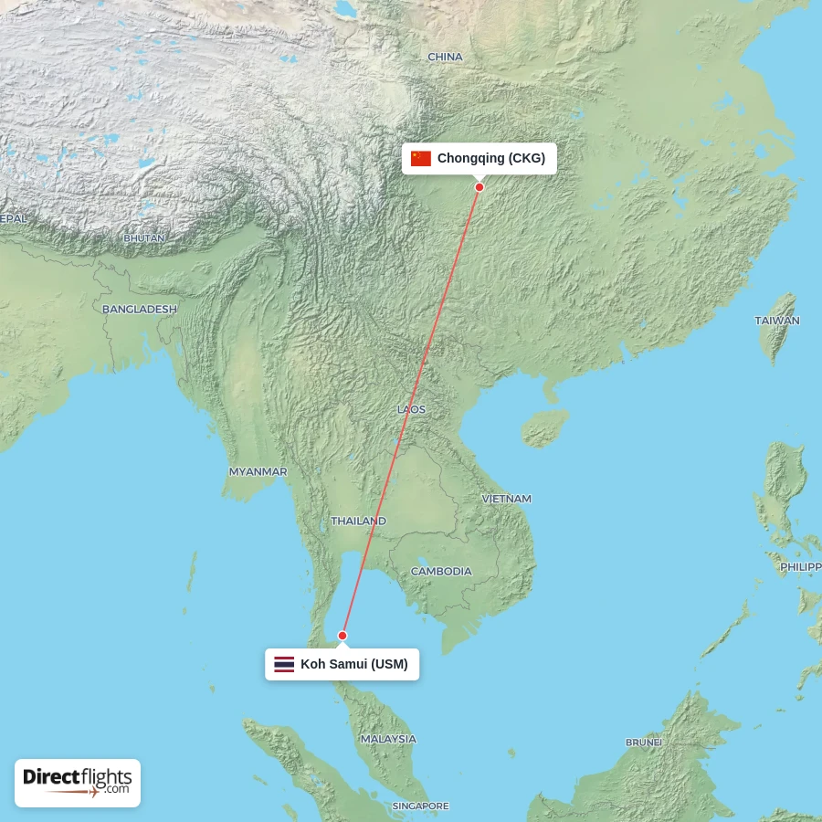 USM - CKG route map