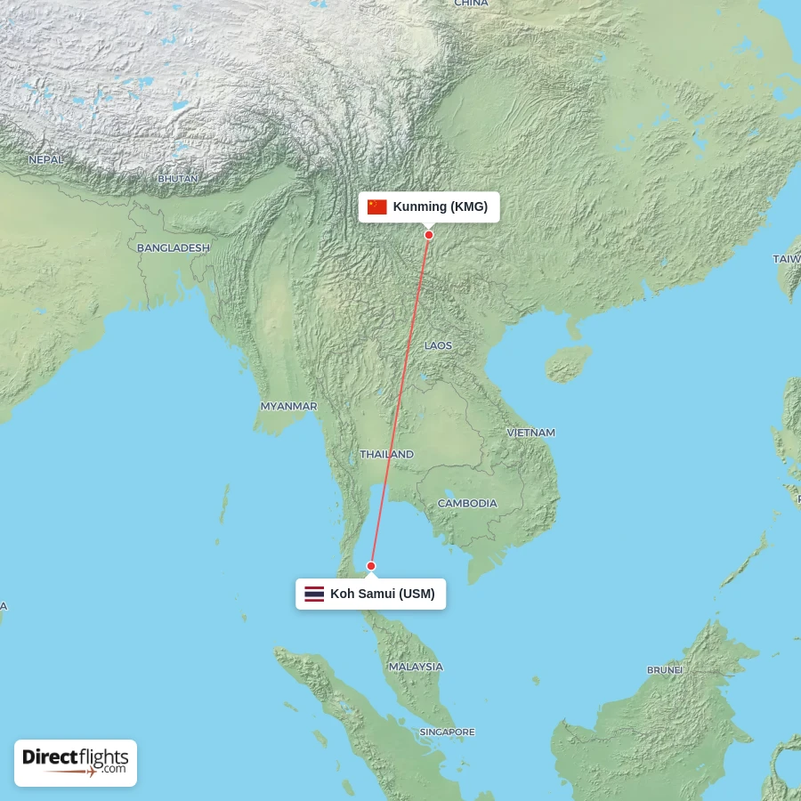 USM - KMG route map