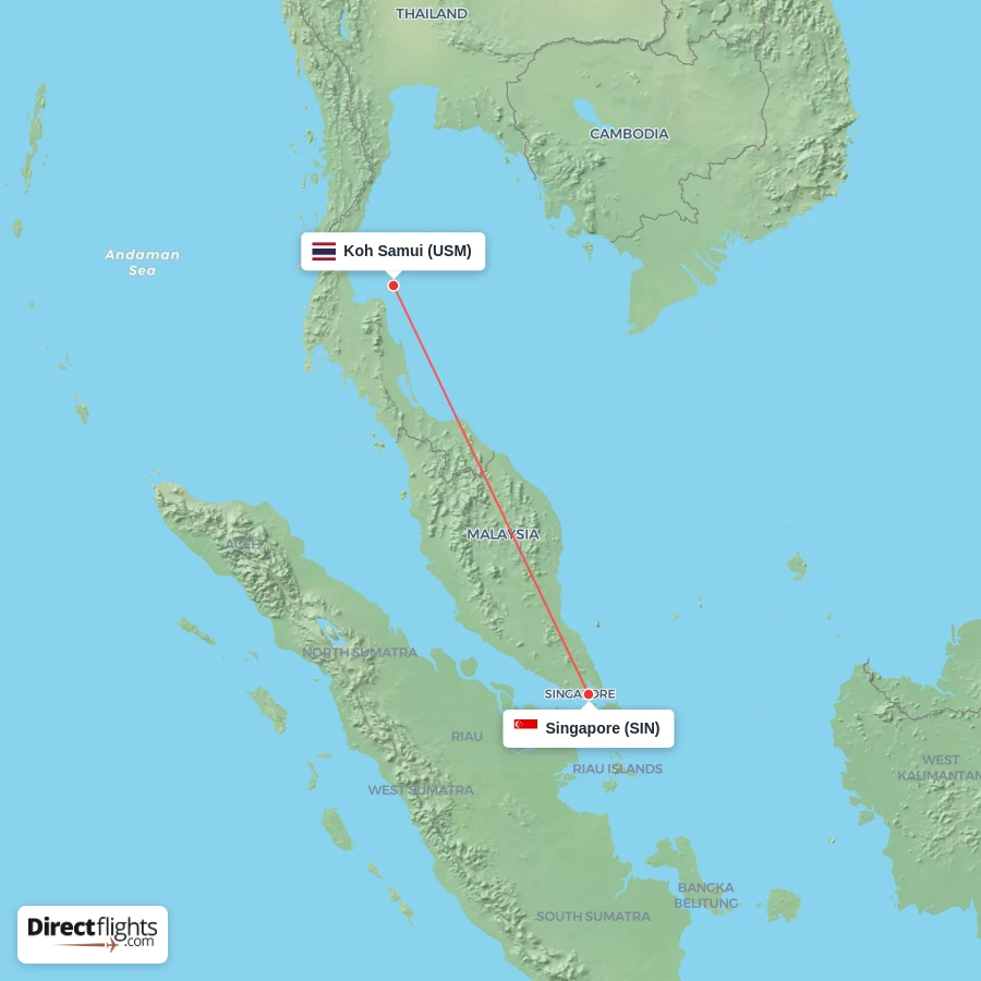 USM - SIN route map