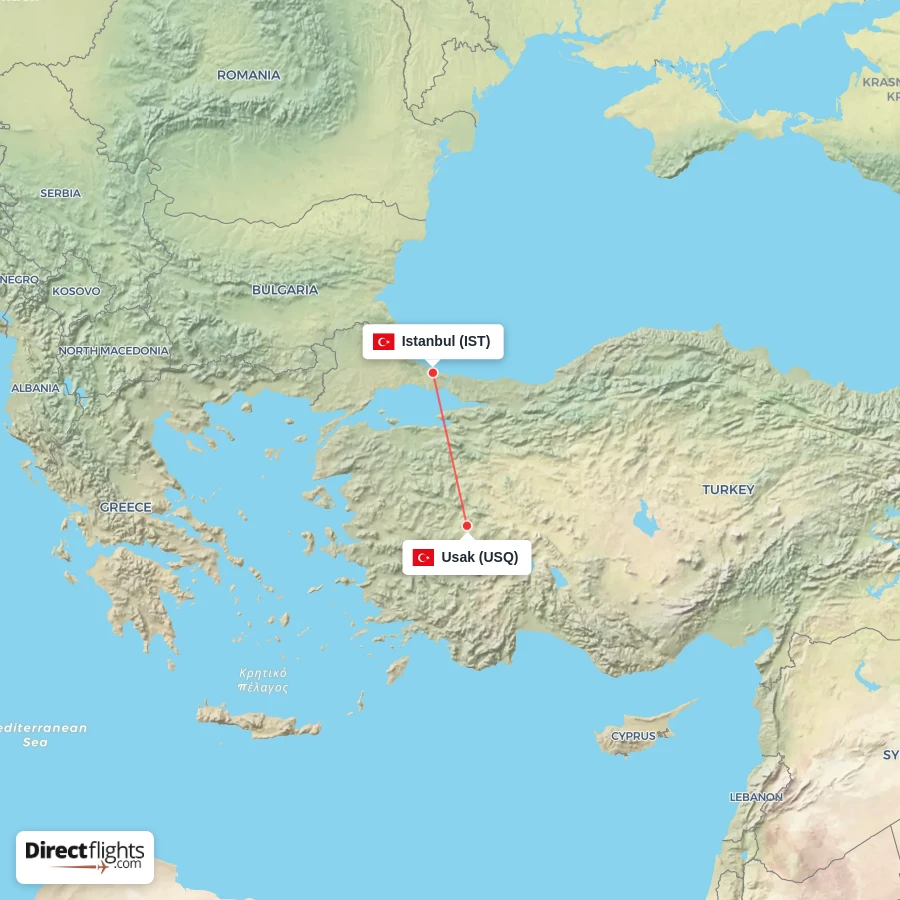USQ - IST route map