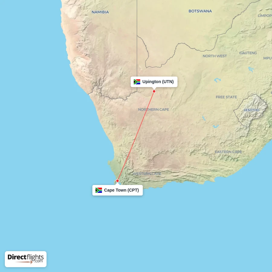 UTN - CPT route map