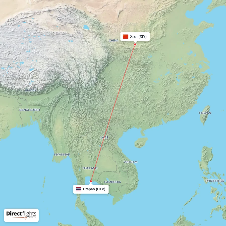 UTP - XIY route map