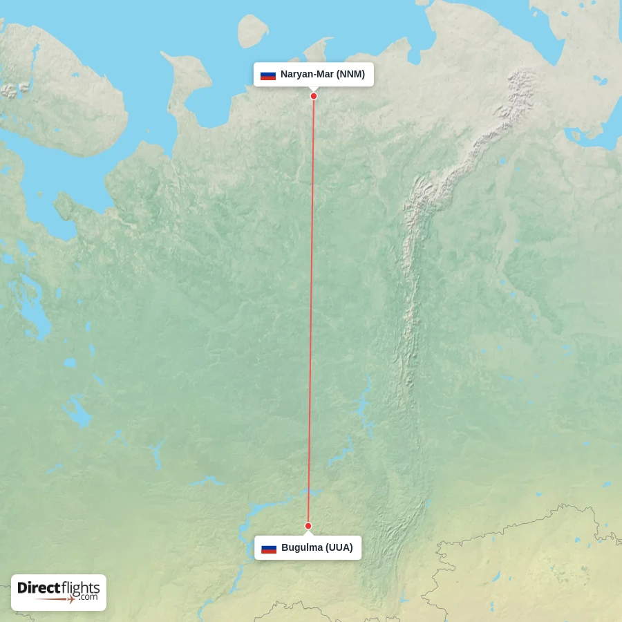 UUA - NNM route map