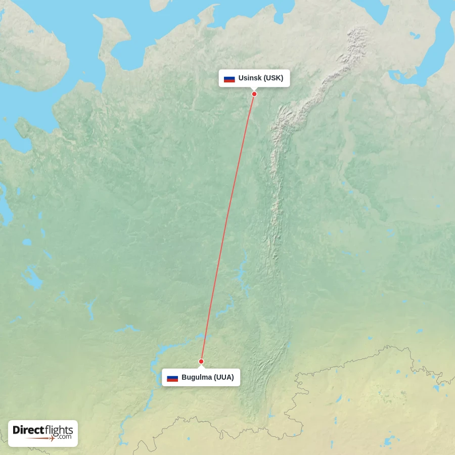 UUA - USK route map