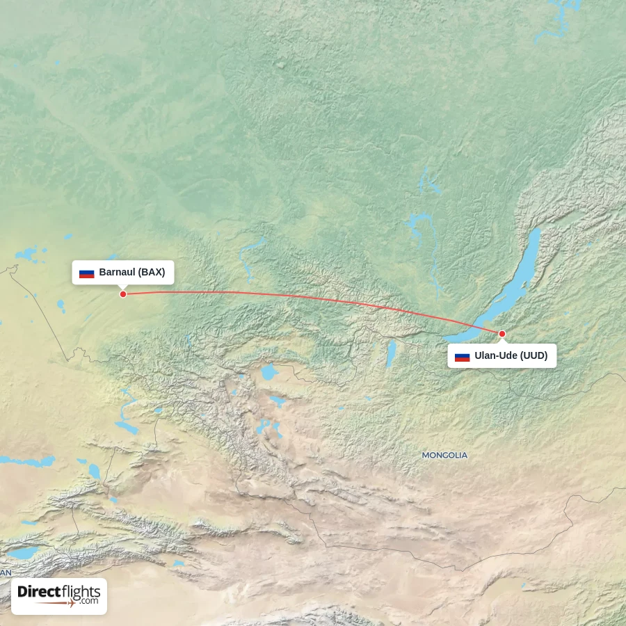 UUD - BAX route map