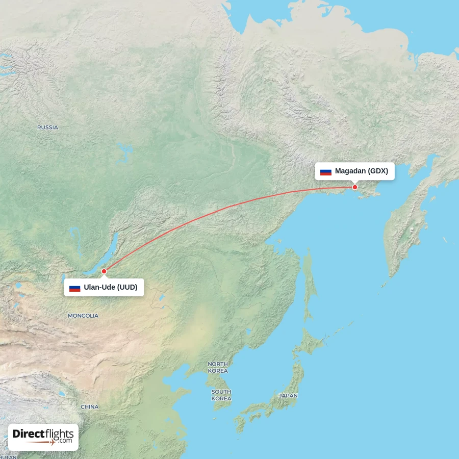 UUD - GDX route map