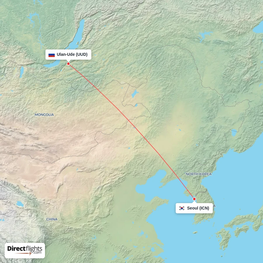 UUD - ICN route map