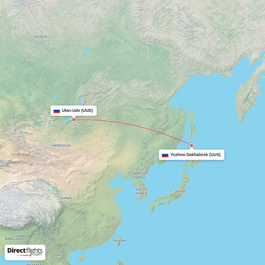UUD - UUS route map