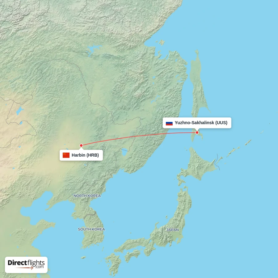 UUS - HRB route map