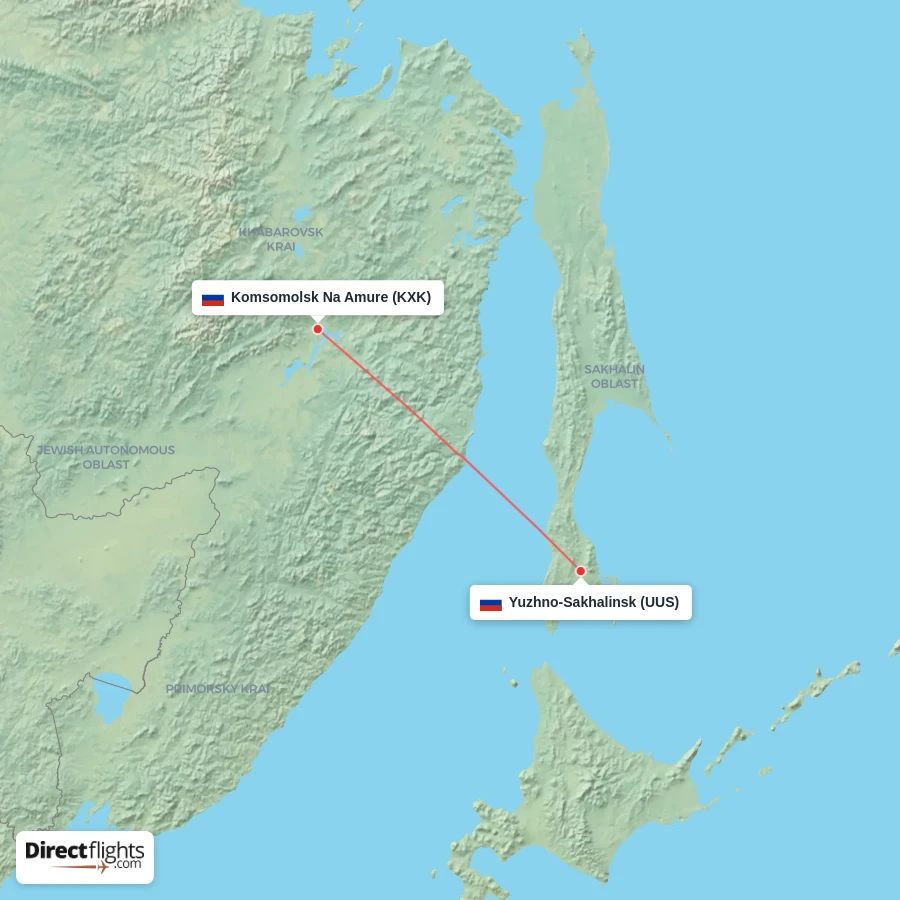 UUS - KXK route map