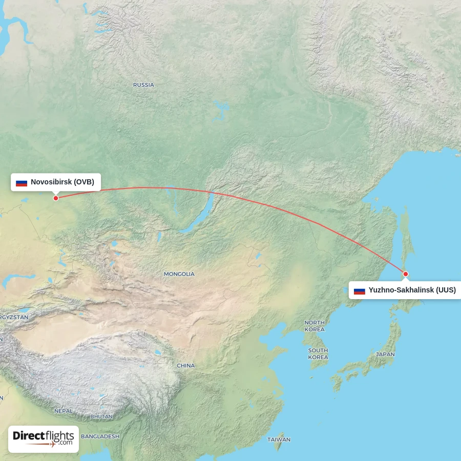 UUS - OVB route map