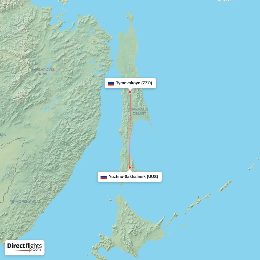 UUS - ZZO route map