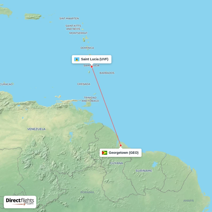 UVF - GEO route map