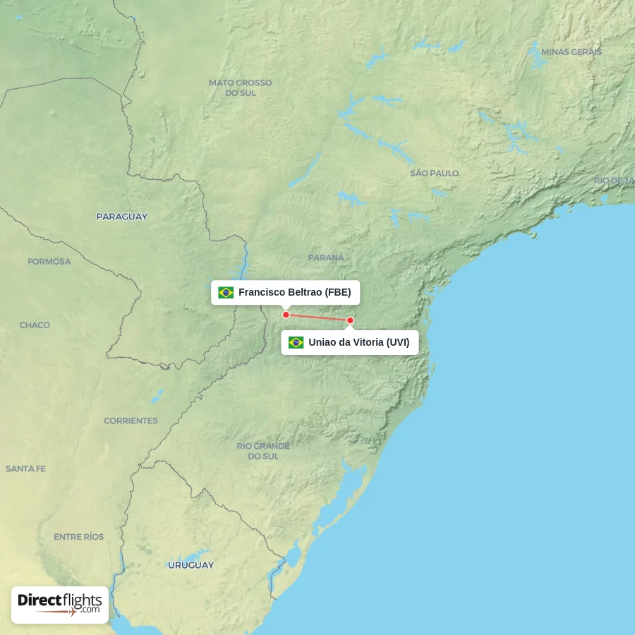 UVI - FBE route map