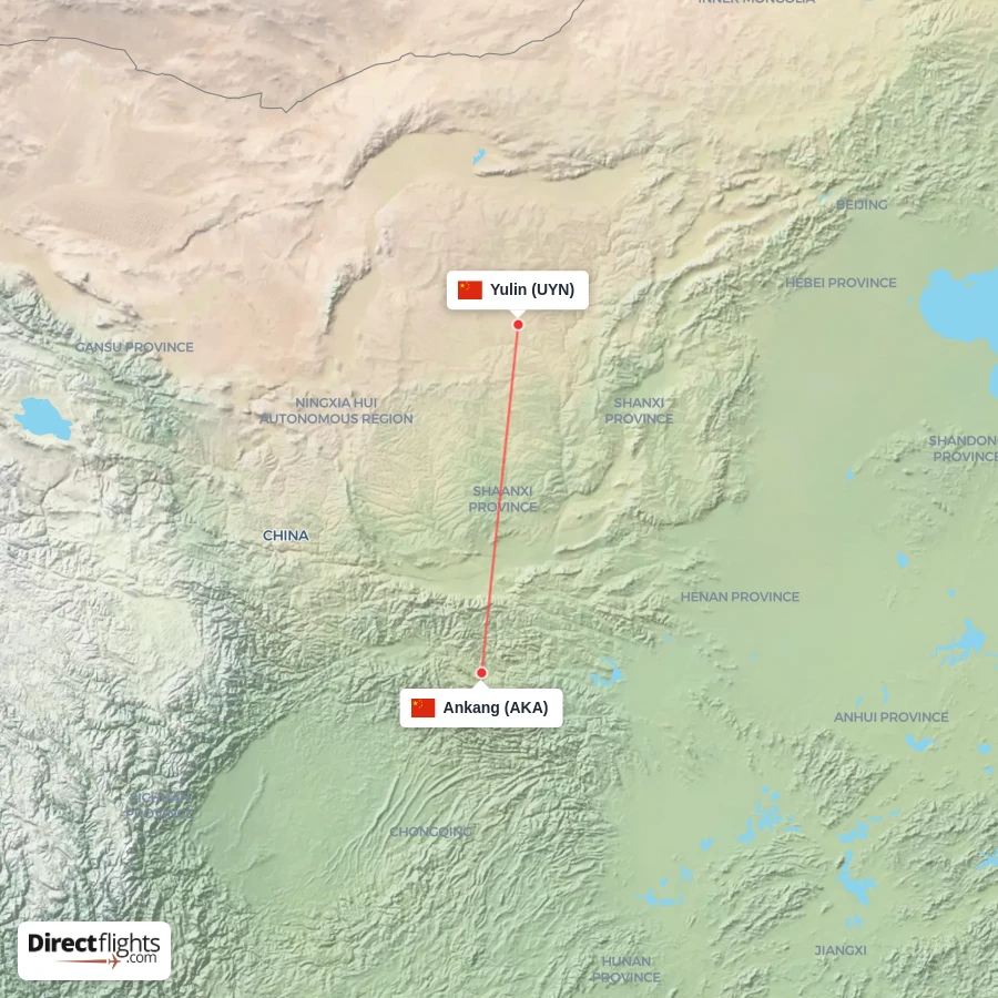 UYN - AKA route map
